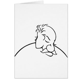 Cartão Ilusão óptica do ancião ou da jovem senhora