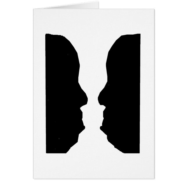 Cartão Ilusão óptica do homem do vaso (Frente)