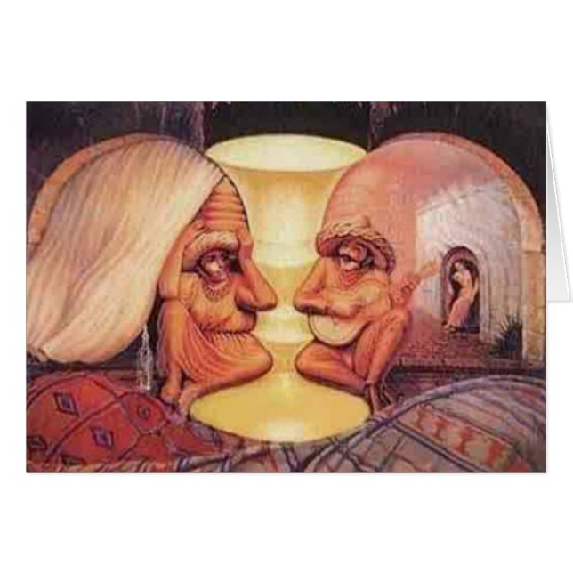 Cartão Ilusões ópticas (Frente horizontal)