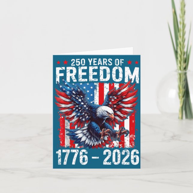 Cartão Ilustração 250 Anos Liberdade 1776 2026 (Frente)