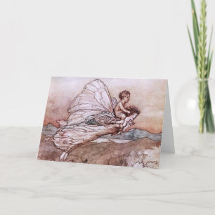 Cartão Ilustração Antica de Fada Arthur Rackham