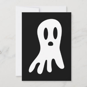 Cartão Ilustração Assustadora de Fantasmas Góticos