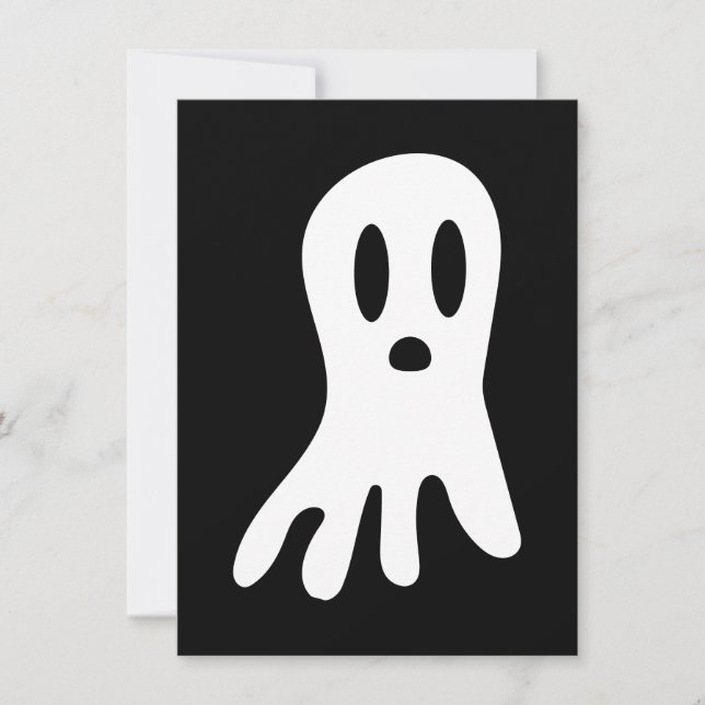 Cartão Ilustração Assustadora de Fantasmas Góticos (Frente)