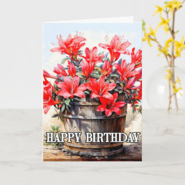 Cartão Ilustração Bela Lily Flower