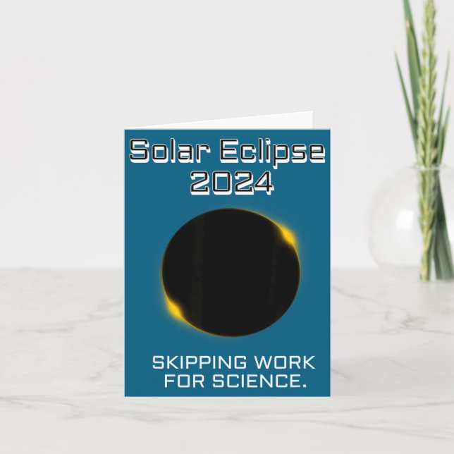 Cartão Ilustração Científica do Eclipse Solar Faltando ao (Frente)
