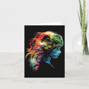 Cartão Ilustração Colorida de Anime Manga Motivo Anime 