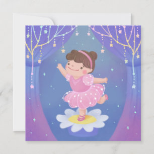 Cartão Ilustração da fantasia do sonho de Ballerina