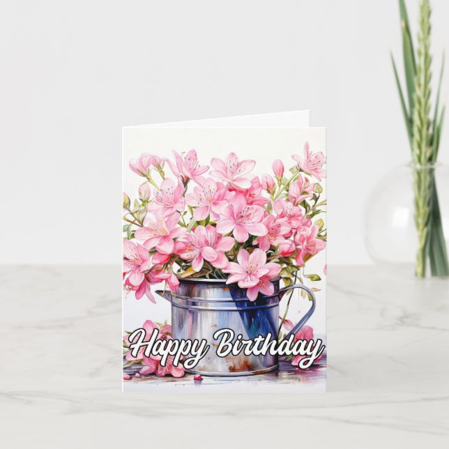 Cartão Ilustração da Flor Lily Springtime (Frente)