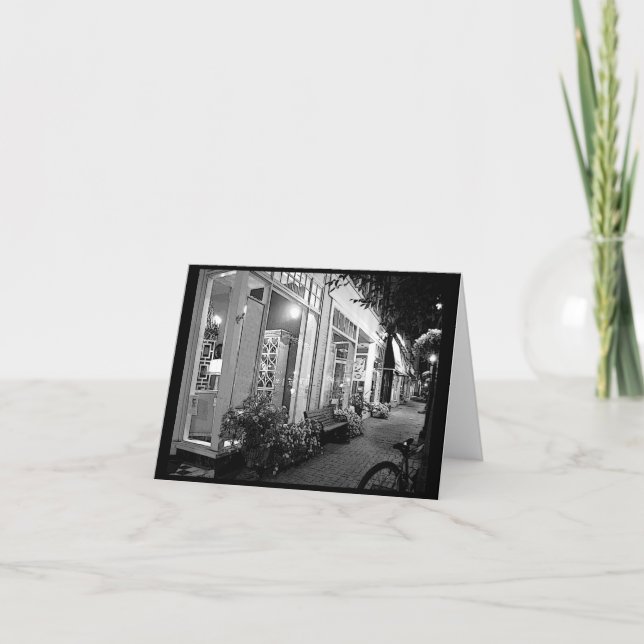 Cartão ilustração da foto da rua principal (Frente)