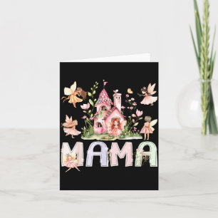 Cartão Ilustração de Aniversário Floral Mágica da Mamãe F