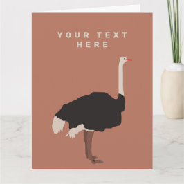 Cartão Ilustração de aves de avestruz