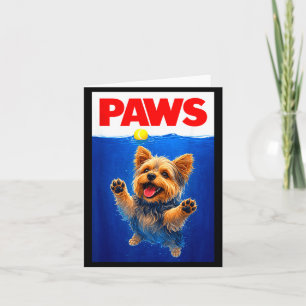 Cartão Ilustração de Cachorro Yorkshire Terrier Novelty P