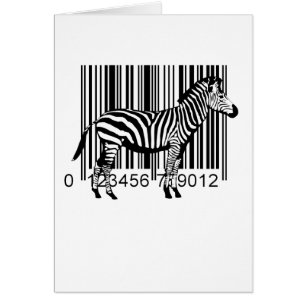 Cartão Ilustração de Código de Barras Zebra