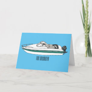 Cartão Ilustração de desenho animado a motor