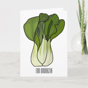 Cartão Ilustração de desenho animado Bok choy
