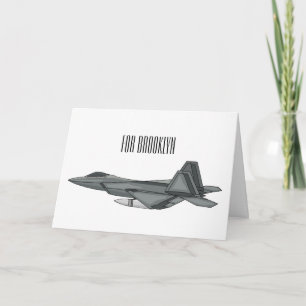 Cartão Ilustração de desenho animado de aeronaves de comb