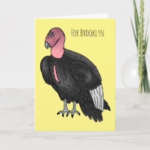 Cartão Ilustração de desenho animado de aves condor da Ca