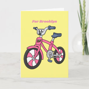 Cartão Ilustração de desenho animado de bicicleta de cria