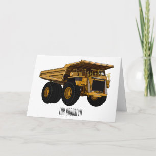 Cartão Ilustração de desenho animado de caminhão Haul