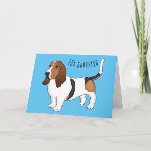 Cartão Ilustração de desenho animado de cão de cão de cão