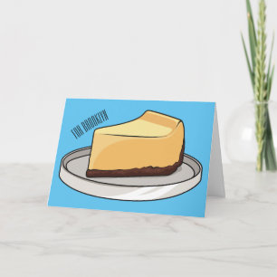 Cartão Ilustração de desenho animado de Cheesecake
