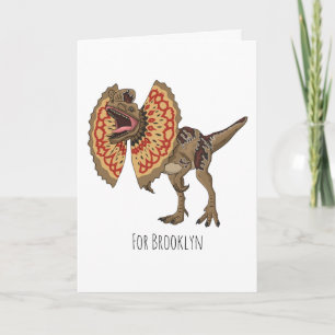 Cartão Ilustração de desenho animado de Dilophosaurus