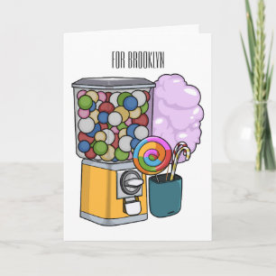 Cartão Ilustração de desenho animado de doces