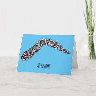 Cartão Ilustração de desenho animado de enguia-de-moray