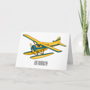 Cartão Ilustração de desenho animado de Seaplane