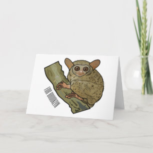 Cartão Ilustração de desenho animado de Tarsier