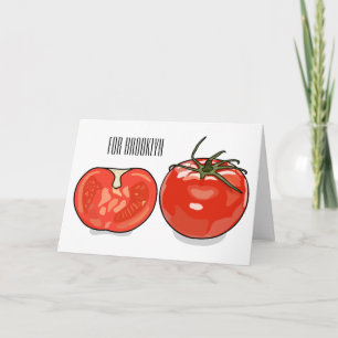 Cartão Ilustração de desenho animado de tomate