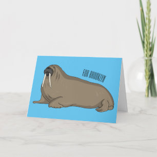 Cartão Ilustração de desenho animado de Walrus