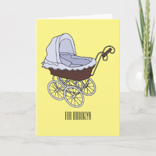 Cartão Ilustração de desenho animado do stroller
