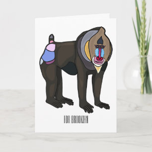 Cartão Ilustração de desenho animado Mandrill