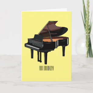 Cartão Ilustração de desenho animado Piano