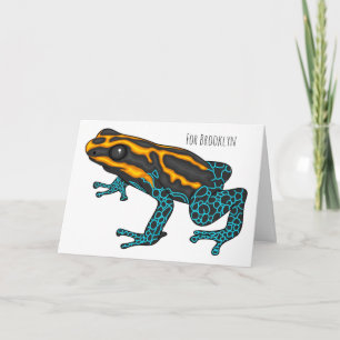 Cartão Ilustração de desenho do sapo Dart Veneno
