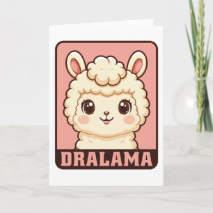 Cartão Ilustração de design de lhama fofa
