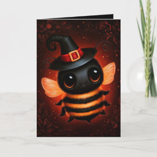 Cartão Ilustração de Fantasia de Bruxa Abelha para Hallow