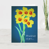 Ilustração de flores de narciso - Pensando em você