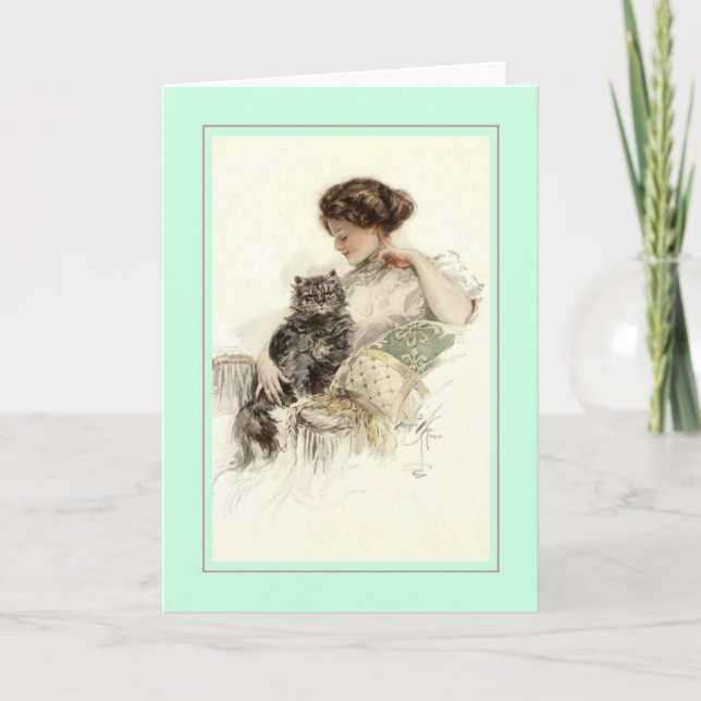 Cartão Ilustração de Harrison Fisher (Frente)