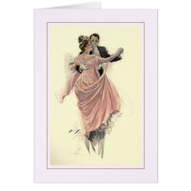 Cartão Ilustração de Harrison Fisher (Frente)