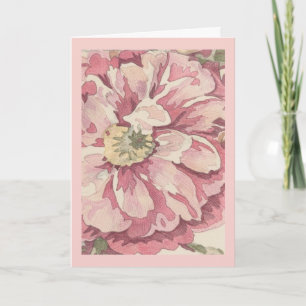 Cartão Ilustração de Lápis de Cor Floral Bonito (AI) Foto