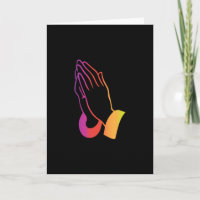 Ilustração de Mãos de Reza Abstrato