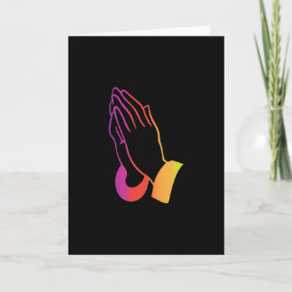 Cartão Ilustração de Mãos de Reza Abstrato