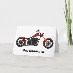 Cartão Ilustração de moto estilo Chopper