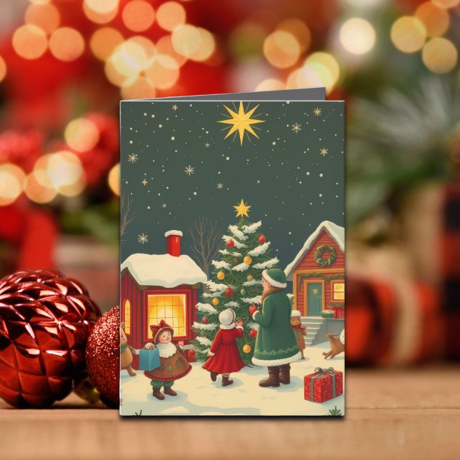 Cartão Ilustração de natais vintages (Criador carregado)