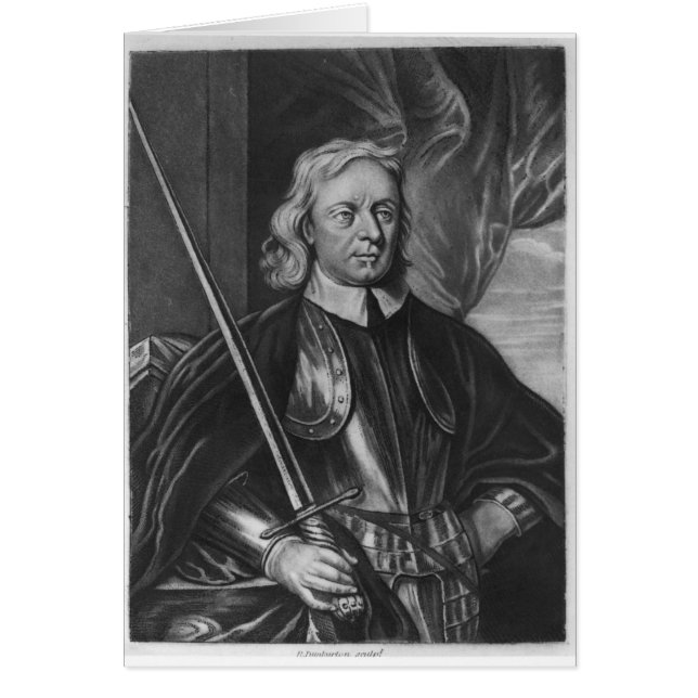 Cartão Ilustração de Oliver Cromwell (Frente)