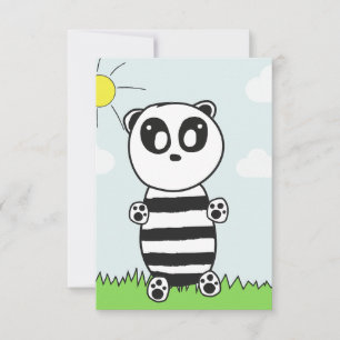 Cartão Ilustração de Panda Fofo