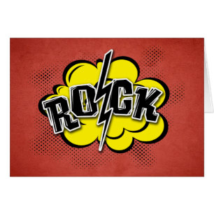 Cartão Ilustração de rock estilo cômico