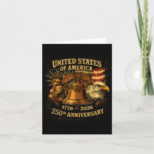 Cartão Ilustração do 250º Aniversário dos EUA 1776 2026